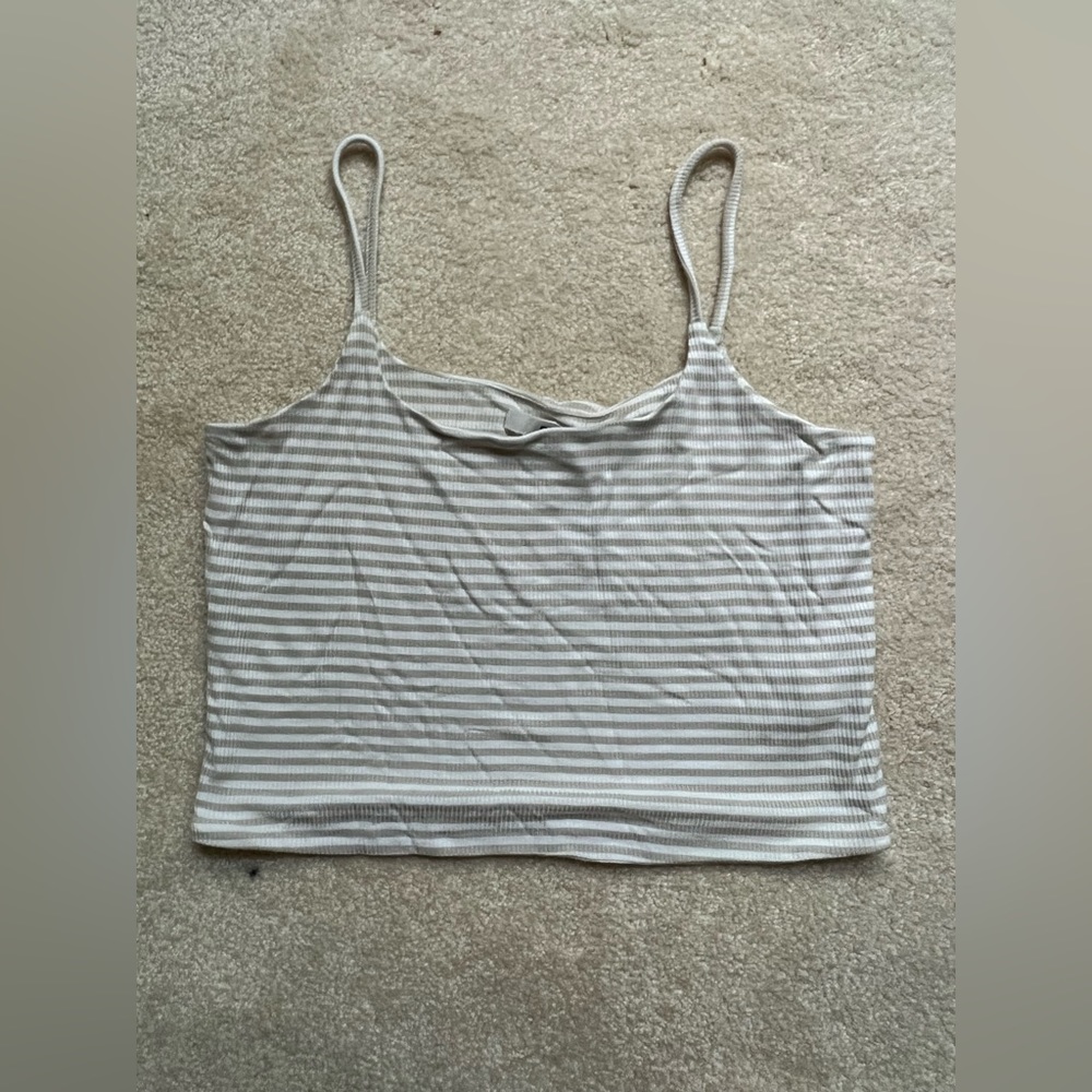 BP stripped cropped tank top